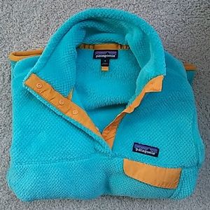 Patagonia Re-tool Snap Pullover Turqoise Sz Medium